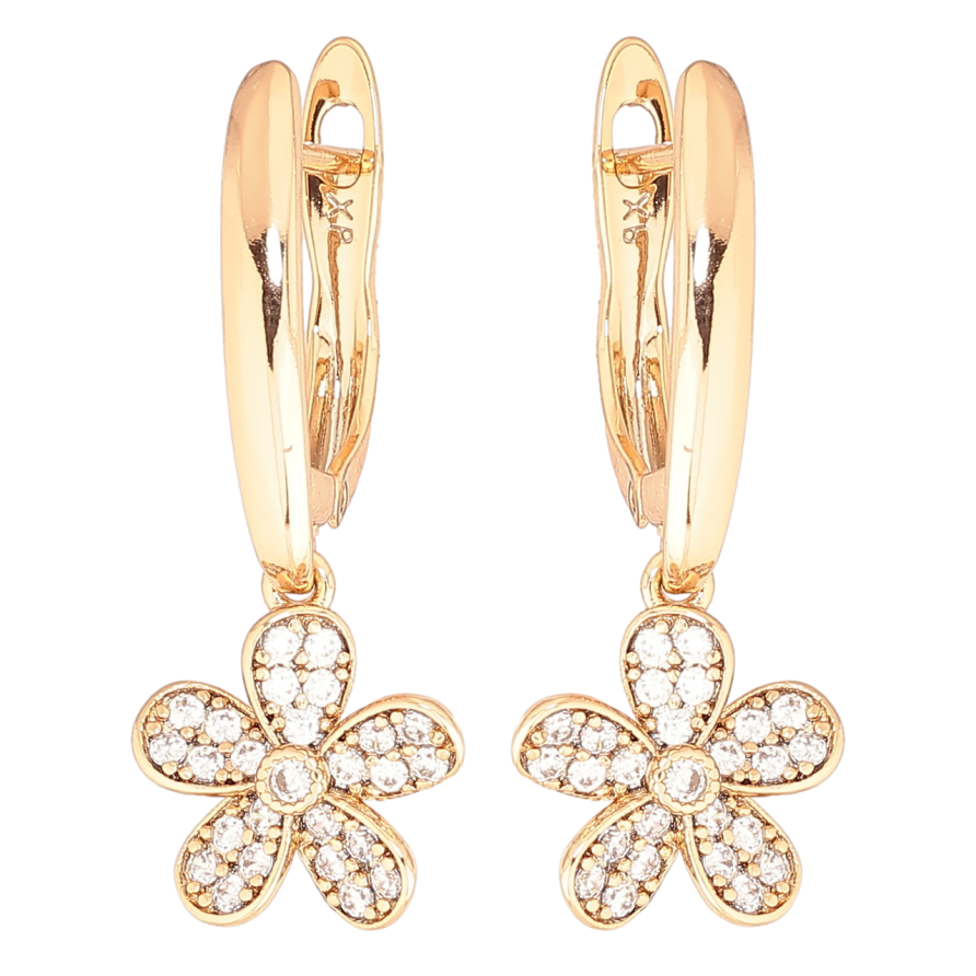 Серьги Xuping Позолота 18K английский замок Цветочки фото №1