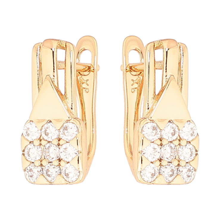 Серьги Xuping Позолота 18K английский замок Инкрустация кристаллами фото №16