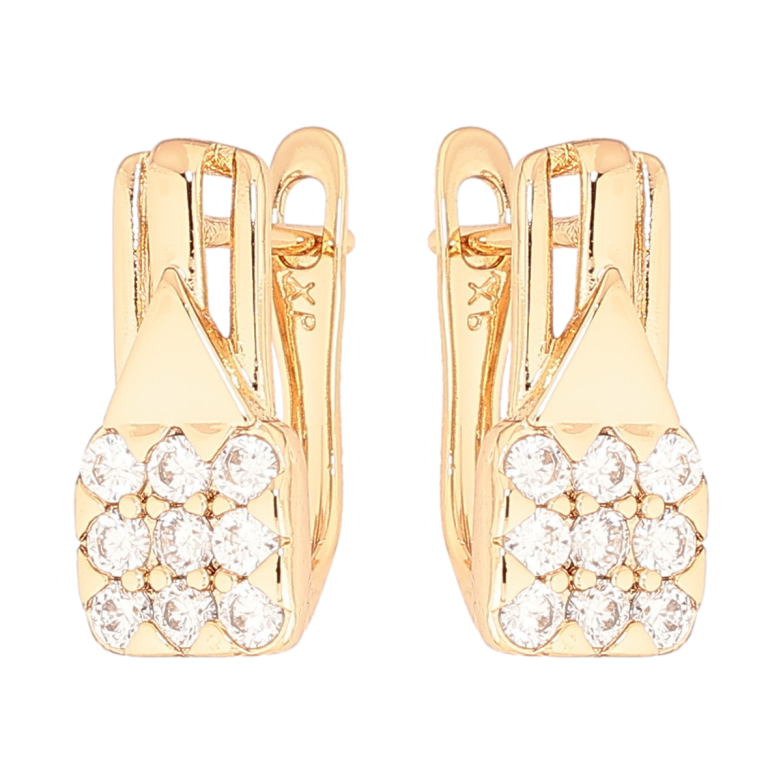 Серьги Xuping Позолота 18K английский замок Инкрустация кристаллами фото №1