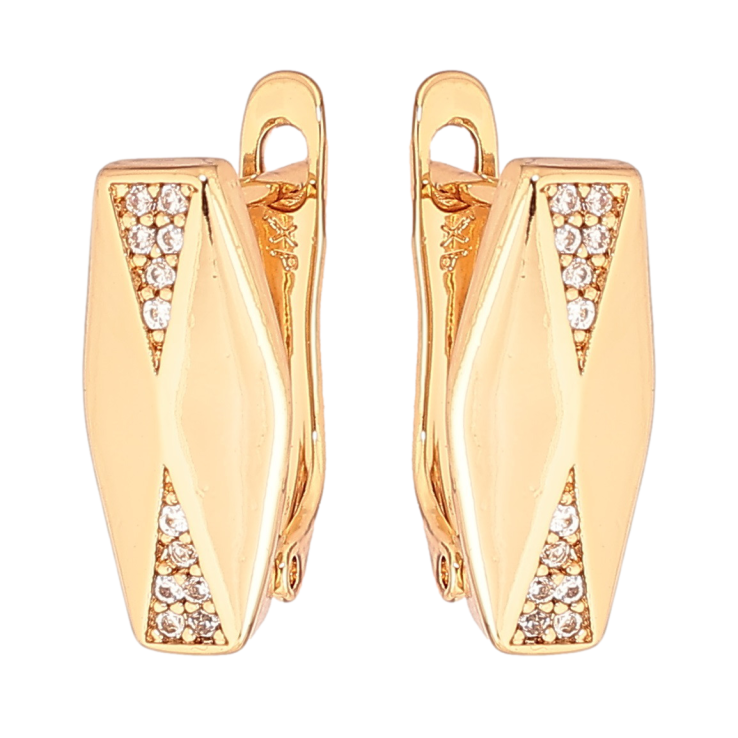 Серьги Xuping Позолота 18K английский замок Декоративный узор с кристаллами фото №22