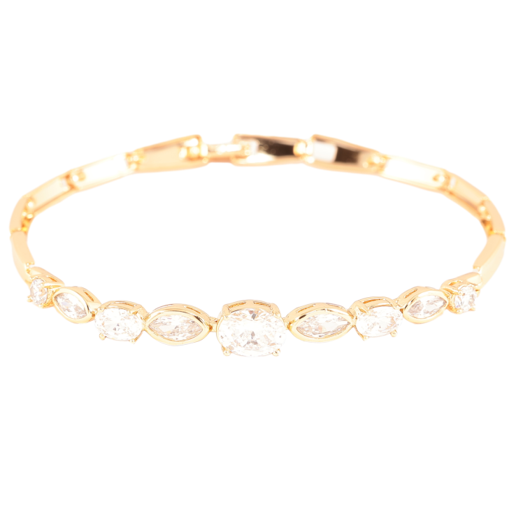 Браслет Xuping Позолота 18K «Доріжка кристалів» довжина 19см х 3мм фото №23