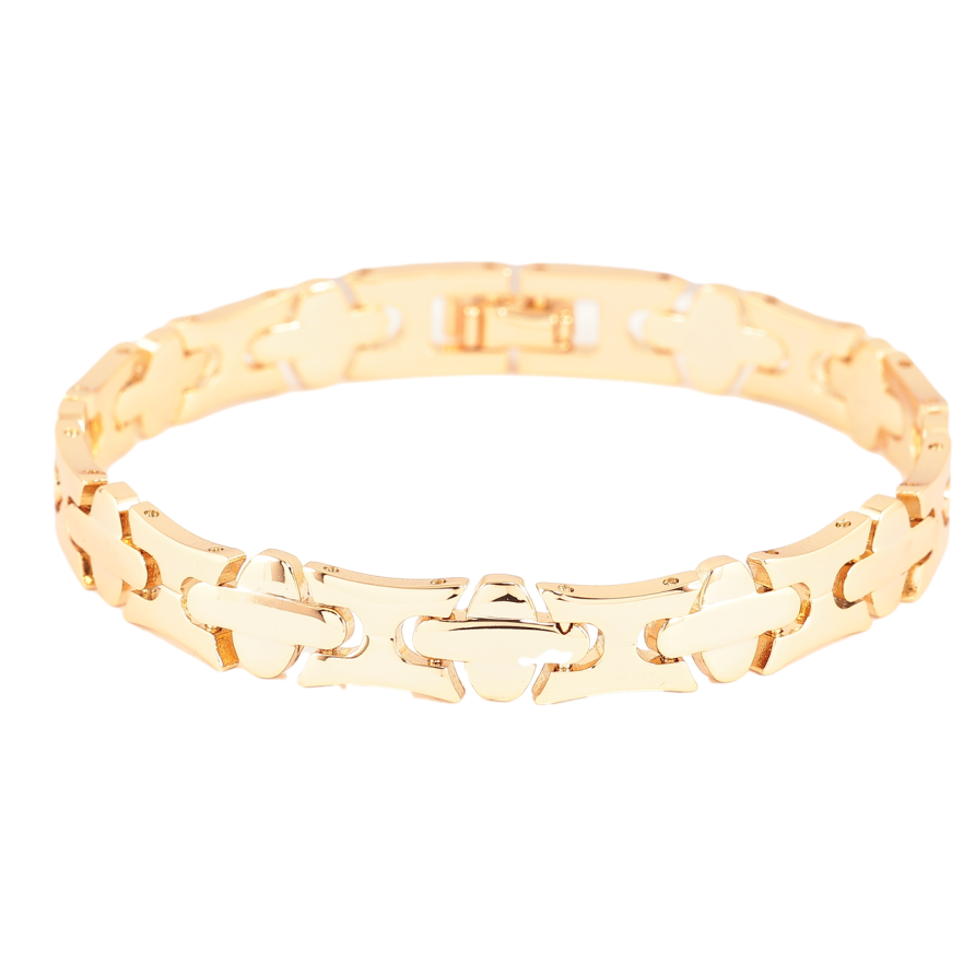 Браслет Xuping Позолота 18K Декоративний візерунок довжина 19см х 8мм фото №1