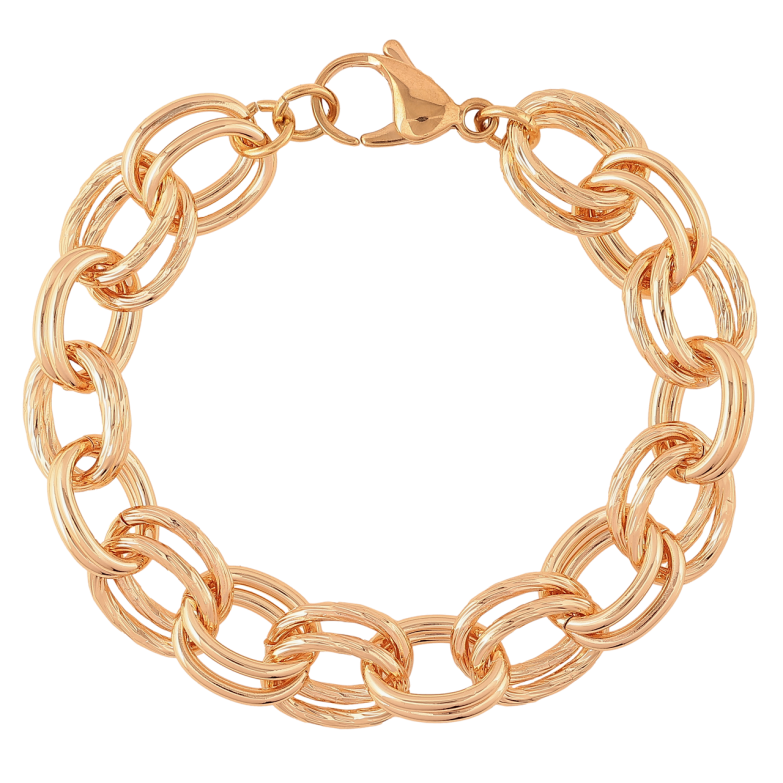 Браслет Xuping M&L Цвет 18K Цепочка Фантазийная» длинна 20.5см х 11мм фото №1