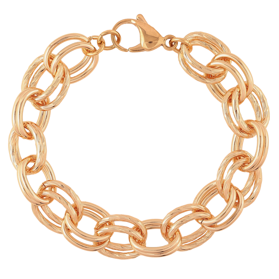 Браслет Xuping M&L Колір 18K «Ланцюжок Фантазійний» довжина 20.5см х 11мм фото №1