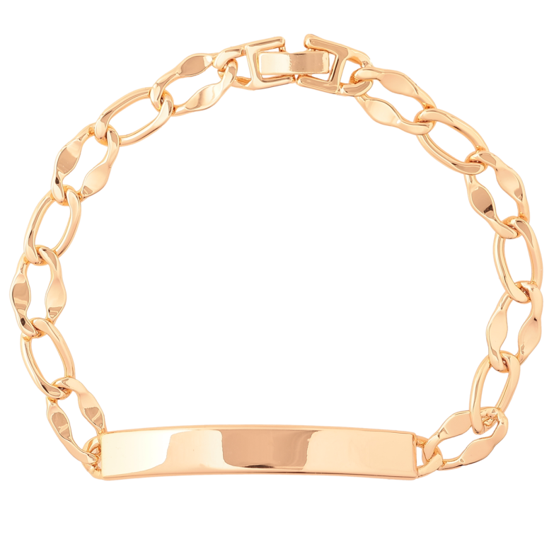 Браслет Xuping M&L Цвет 18K Цепочка с вставкой пластина» длинна 21.5см х 7-8мм фото №1