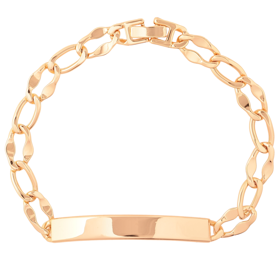 Браслет Xuping M&L Колір 18K «Ланцюжок зі вставкою пластина» довжина 21.5см х 7-8мм фото №1