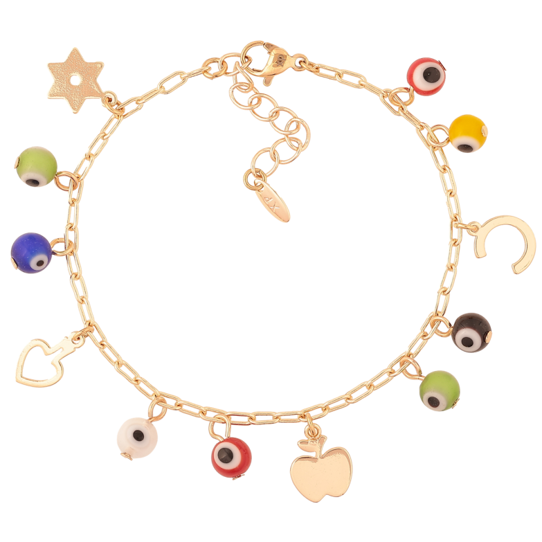 Браслет Xuping M&L Колір 18K «Ланцюжок з підвісками» довжина з доп.ланцюжком 17.5-20.5см х 2мм фото №1