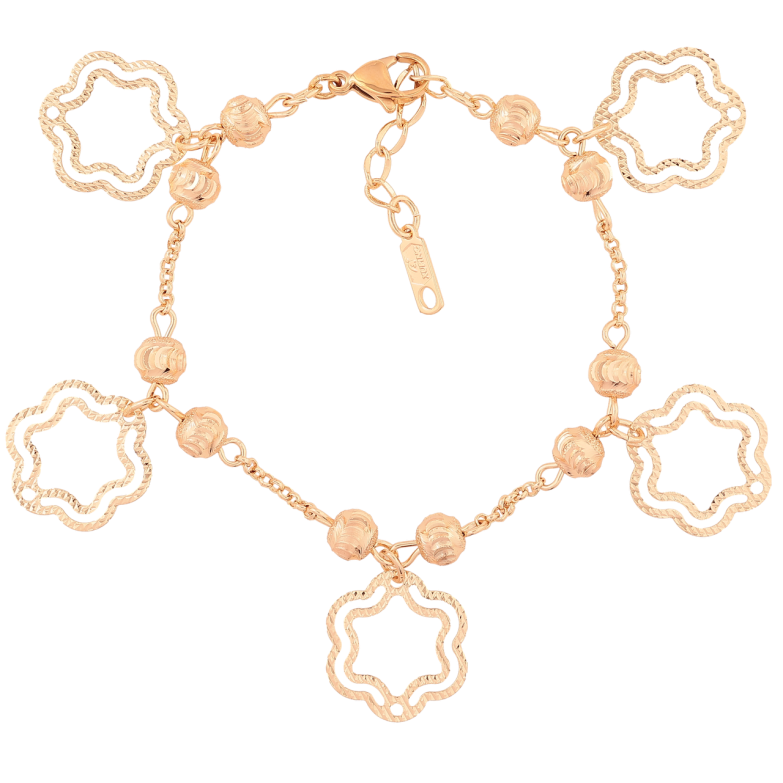 Браслет Xuping M&L Колір 18K «Ланцюжок з підвісками» довжина з доп.ланцюжком 18-21см х 2мм фото №13