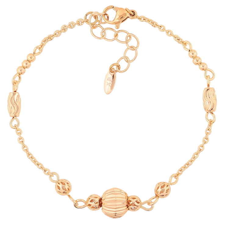 Браслет Xuping M&L Колір 18K «Ланцюжок зі вставками намистинами» довжина з доп.ланцюжком 18.5-21.5см х 2-8мм фото №15