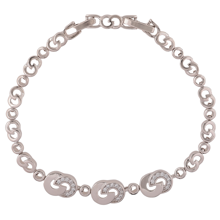 Браслет Xuping Родій «Декоративний візерунок» розмір з доп. замком 17,19см х 4-8мм фото №1