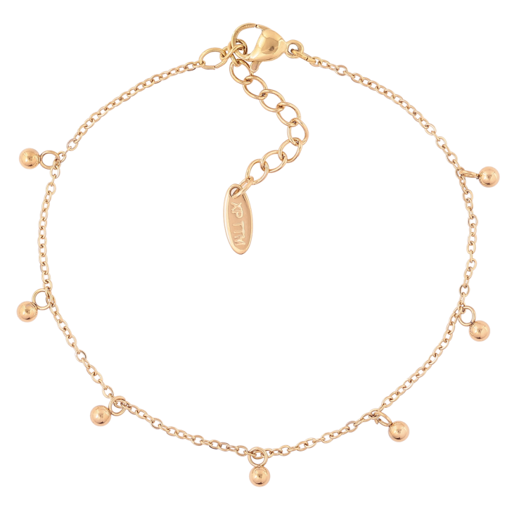 Браслет Xuping ТТМ Stainless Steel цвет 14К Цепочка с подвесками с доп.цеп 18-21.5см х 1.5мм фото №9