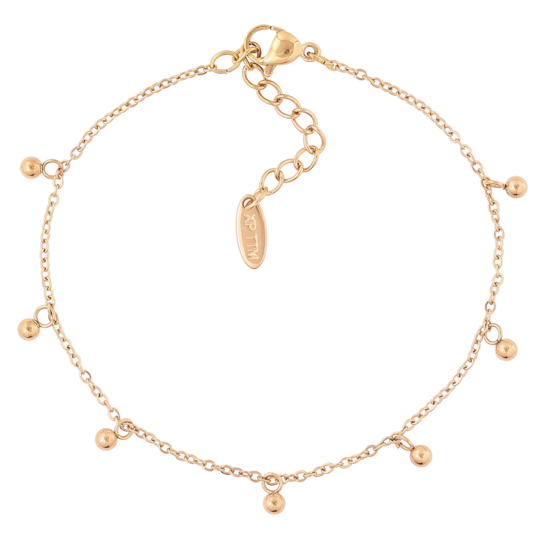 Браслет Xuping ТТМ Stainless Steel цвет 14К Цепочка с подвесками с доп.цеп 18-21.5см х 1.5мм фото №20