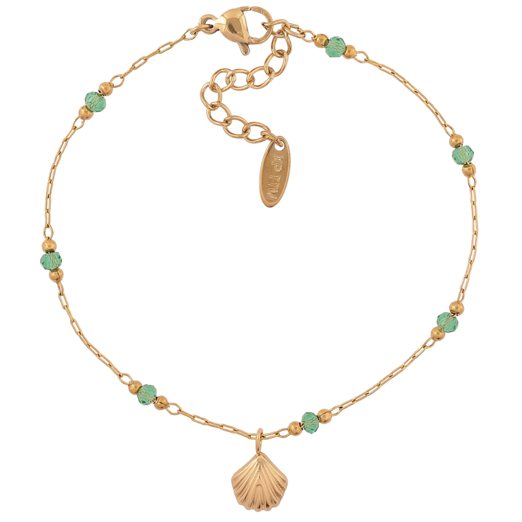 Браслет Xuping ТТМ Stainless Steel колір 14К «Ланцюжок з намистинами та підвіскою» з доп.ланцюгом 17.5-21см х 1мм фото №21