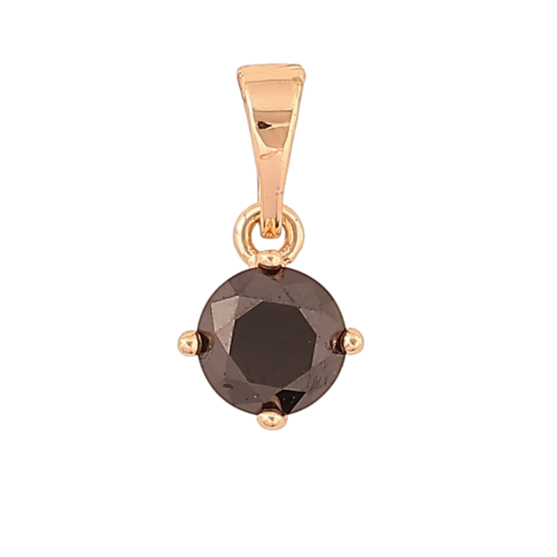 Кулон Xuping M&L Колір 18К «Чорний кристал, ø 6мм» для ланцюжка до 5мм фото №1