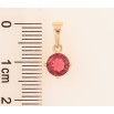 Кулон Xuping M&L Колір 18К «Червоний кристал, ø 6мм» для ланцюжка до 5мм фото №2