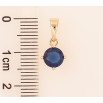 Кулон Xuping M&L Колір 18К «Синій кристал, ø 6мм» для ланцюжка до 5мм фото №2