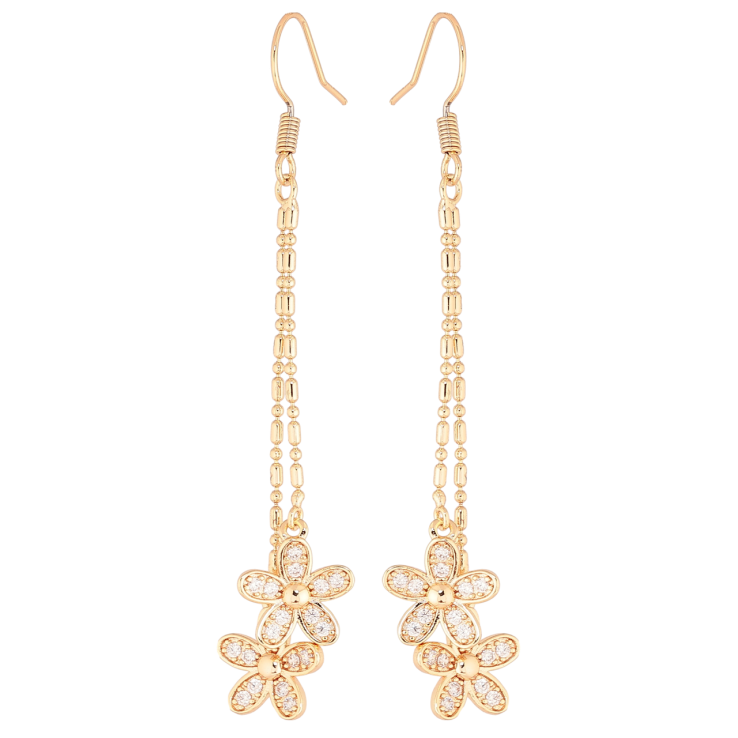 Сережки Xuping M&L Колір 18K французький замок «Підвіски з квіточками» фото №20 Сережки Xuping M&L Колір 18K французький замок «Підвіски з квіточками» фото №20