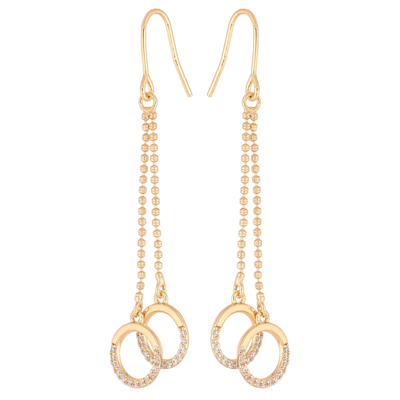 Серьги Xuping M&L Цвет 18K французский замок Круглые подвески с кристаллами фото №1