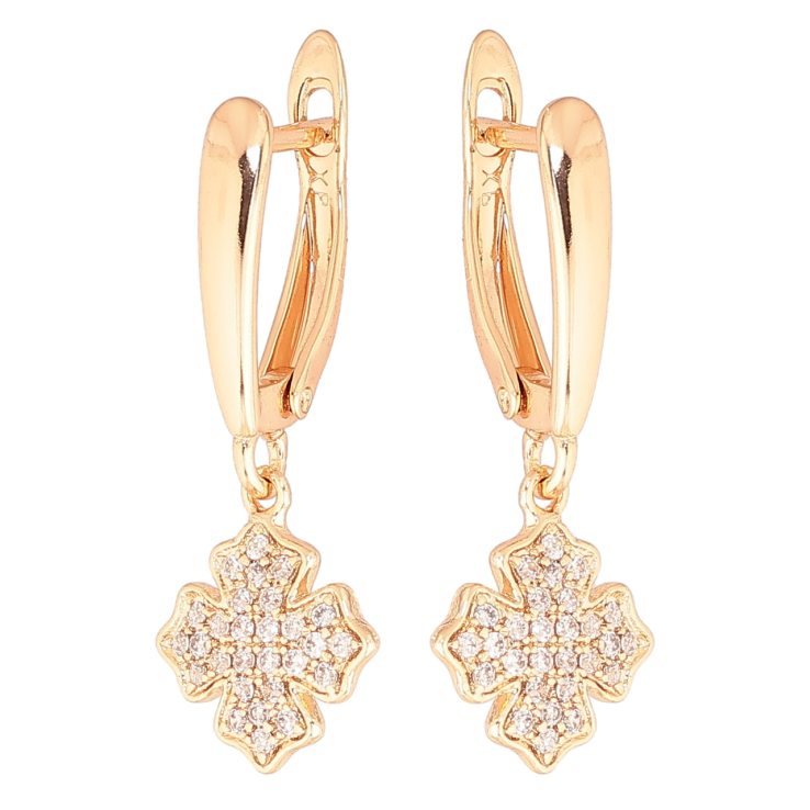 Серьги Xuping M&L Цвет 18K английский замок Крестики с кристаллами фото №16