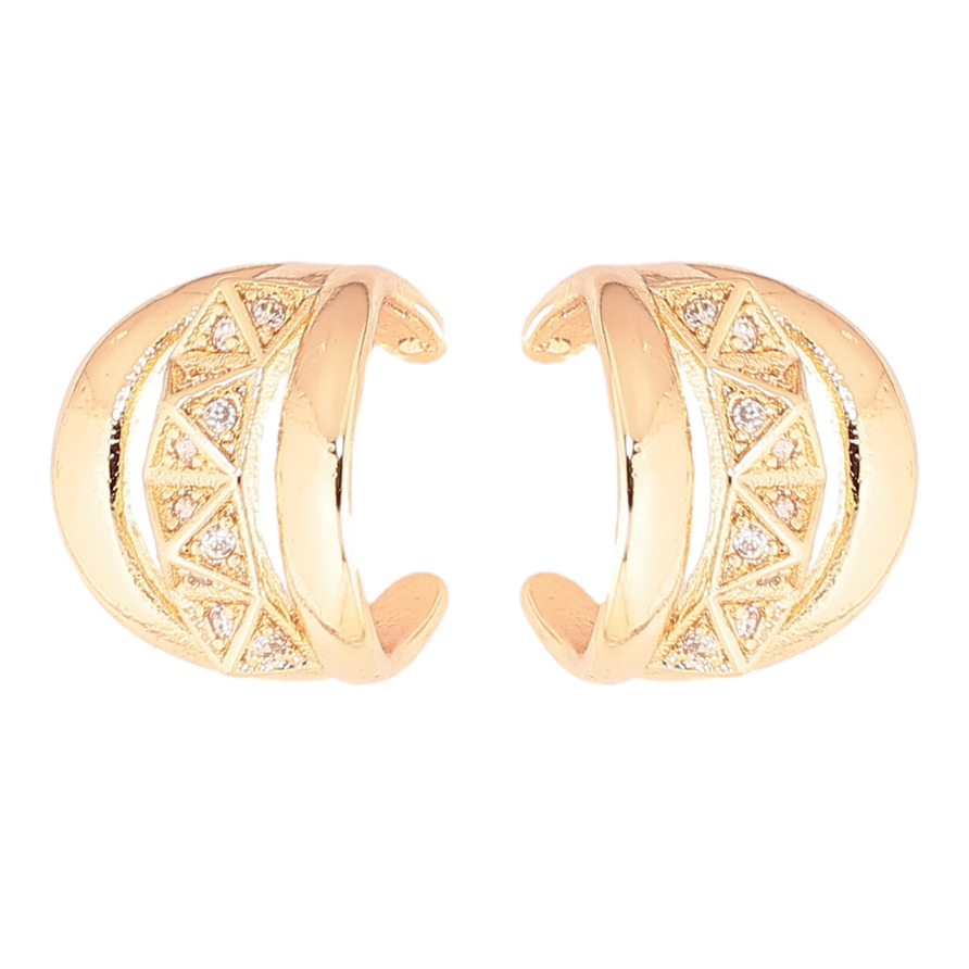 Сережки Xuping M&L Колір 18K кафи «Декоративний візерунок з кристалами» фото №1