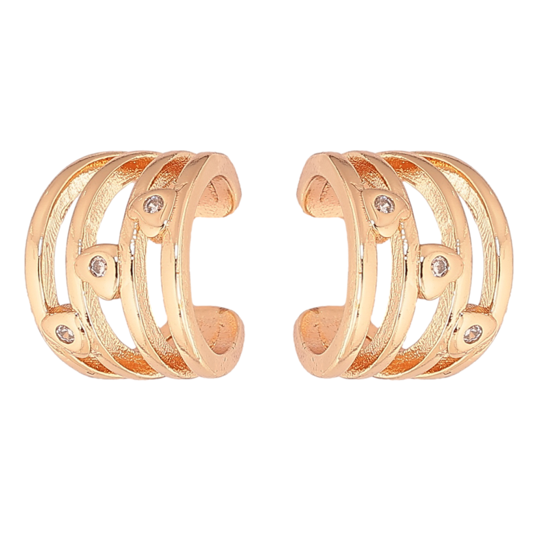 Серьги Xuping M&L Цвет 18K каффы Резной узор с сердечками фото №11