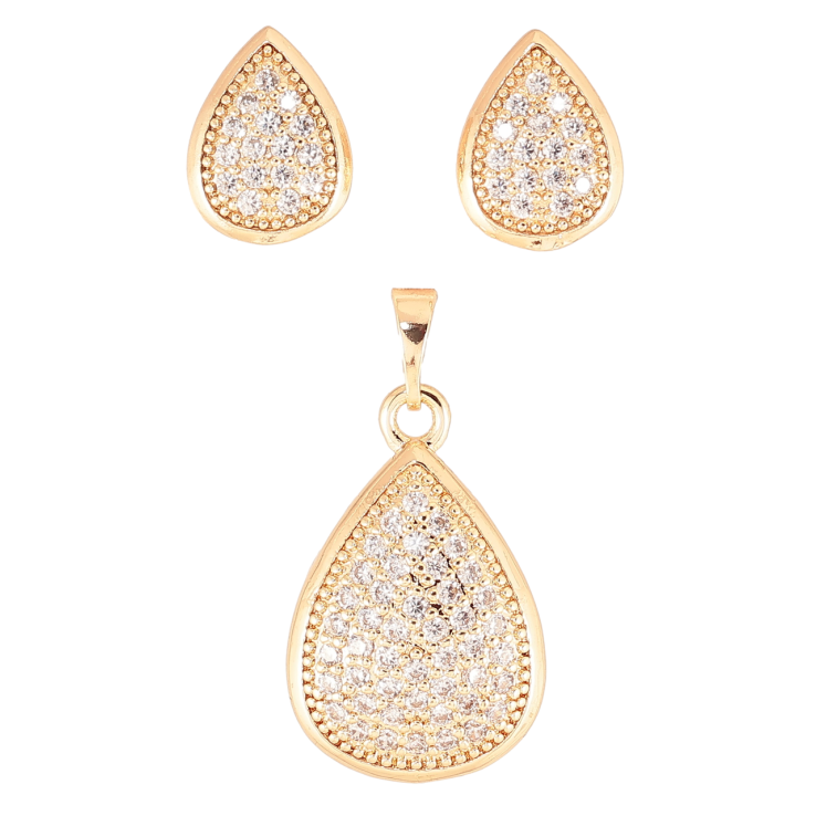 Набір Xuping M&L Колір 18K Сережки Кулон «Крапельки з кристалами» фото №22