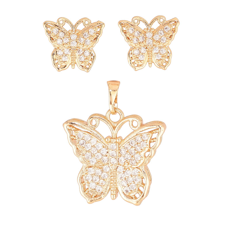 Набір Xuping M&L Колір 18K Сережки Кулон «Метелики» фото №11