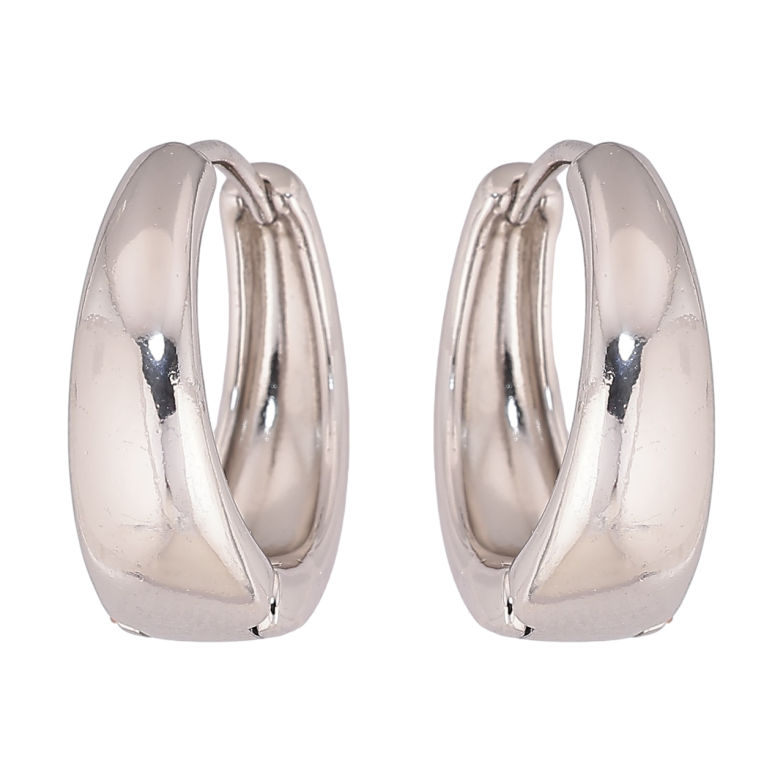 Сережки Xuping Родій колечка «Класика» ø 20мм фото №1