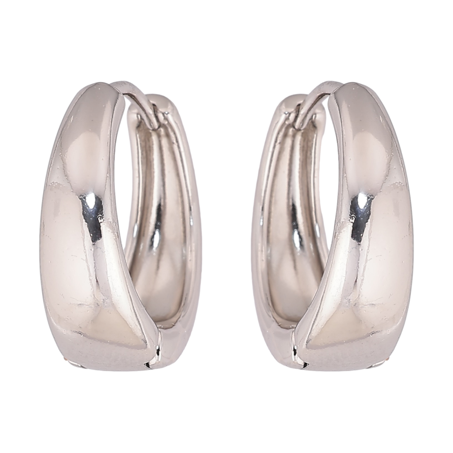 Серьги Xuping Родий колечки Классика ø 20мм фото №1