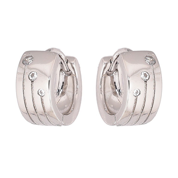 Сережки Xuping Родій колечка «Декоративний візерунок з кристалами» фото №10