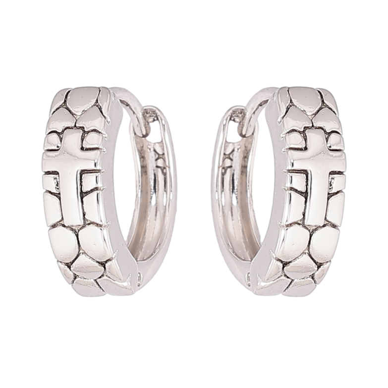 Сережки Xuping Родій колечка «Візерунок Хрестики» фото №2