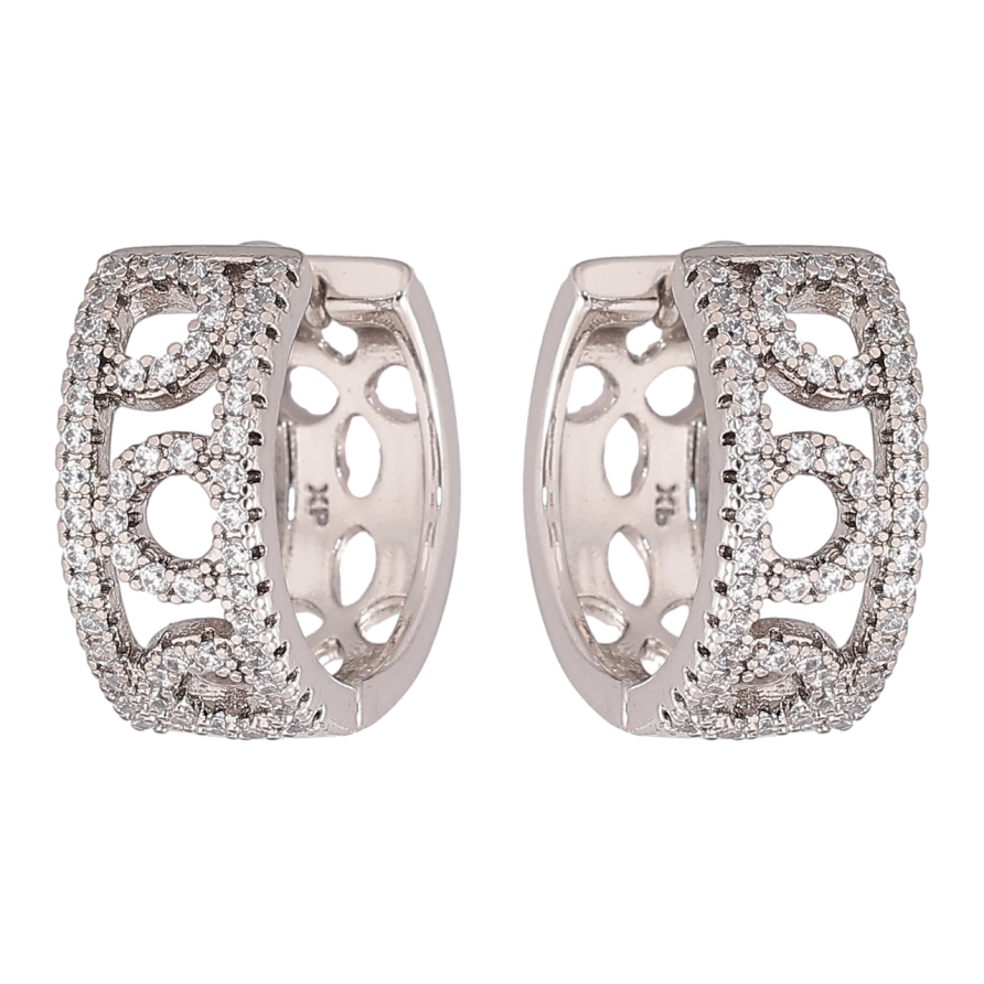 Сережки Xuping Родій колечка «Інкрустація кристалами» фото №1