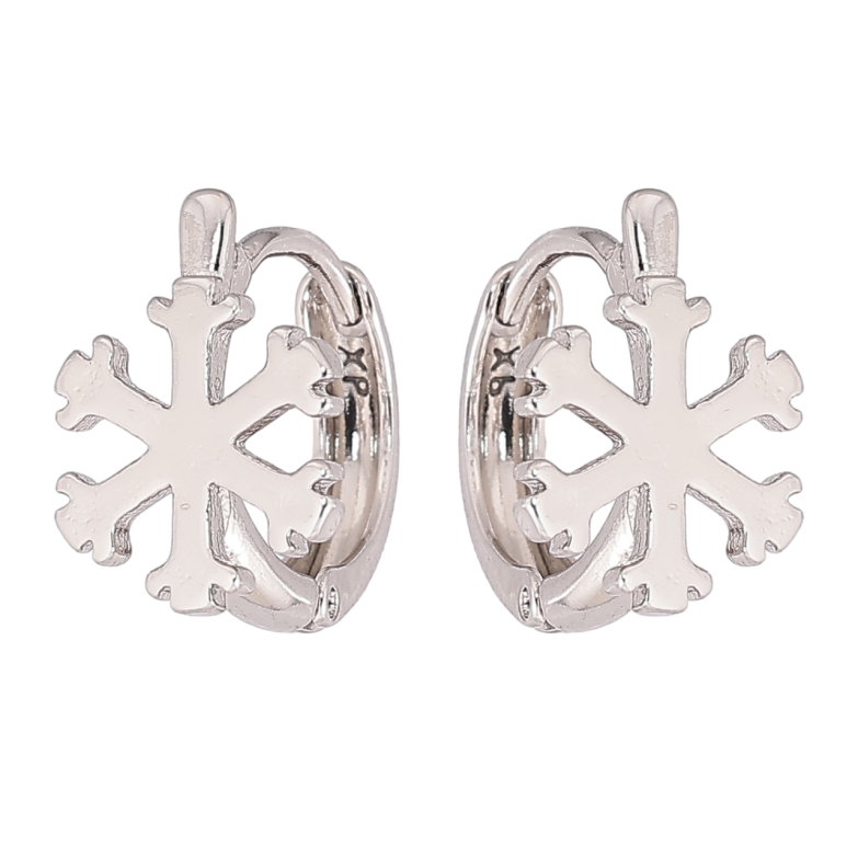 Сережки Xuping Родій колечка «Сніжинки» фото №1