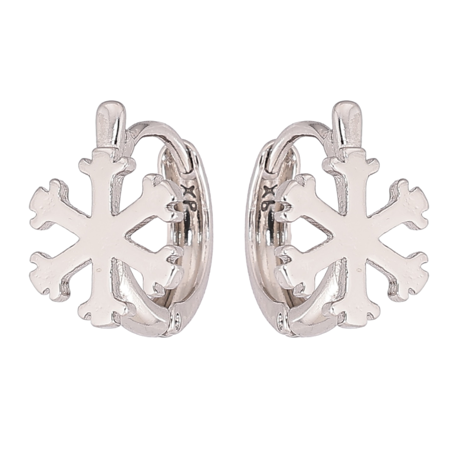 Сережки Xuping Родій колечка «Сніжинки» фото №1