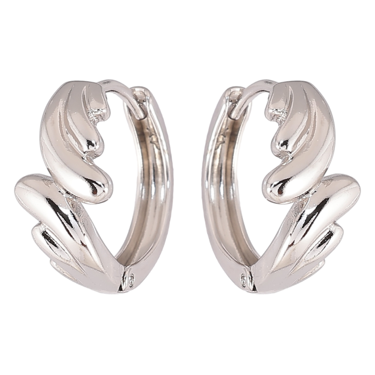 Серьги Xuping Родий колечки Декоративный узор фото №13