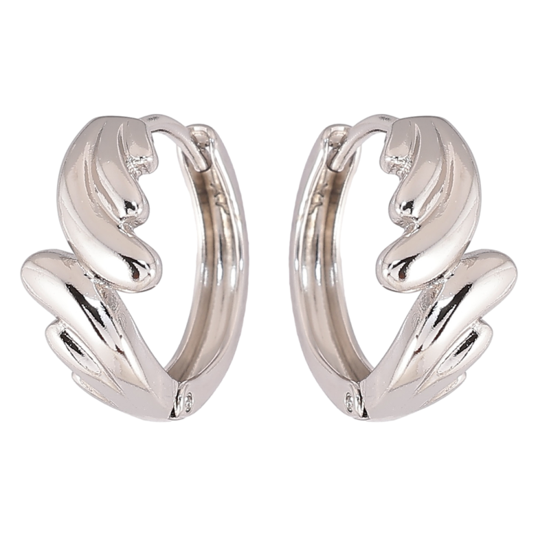 Серьги Xuping Родий колечки Декоративный узор фото №1