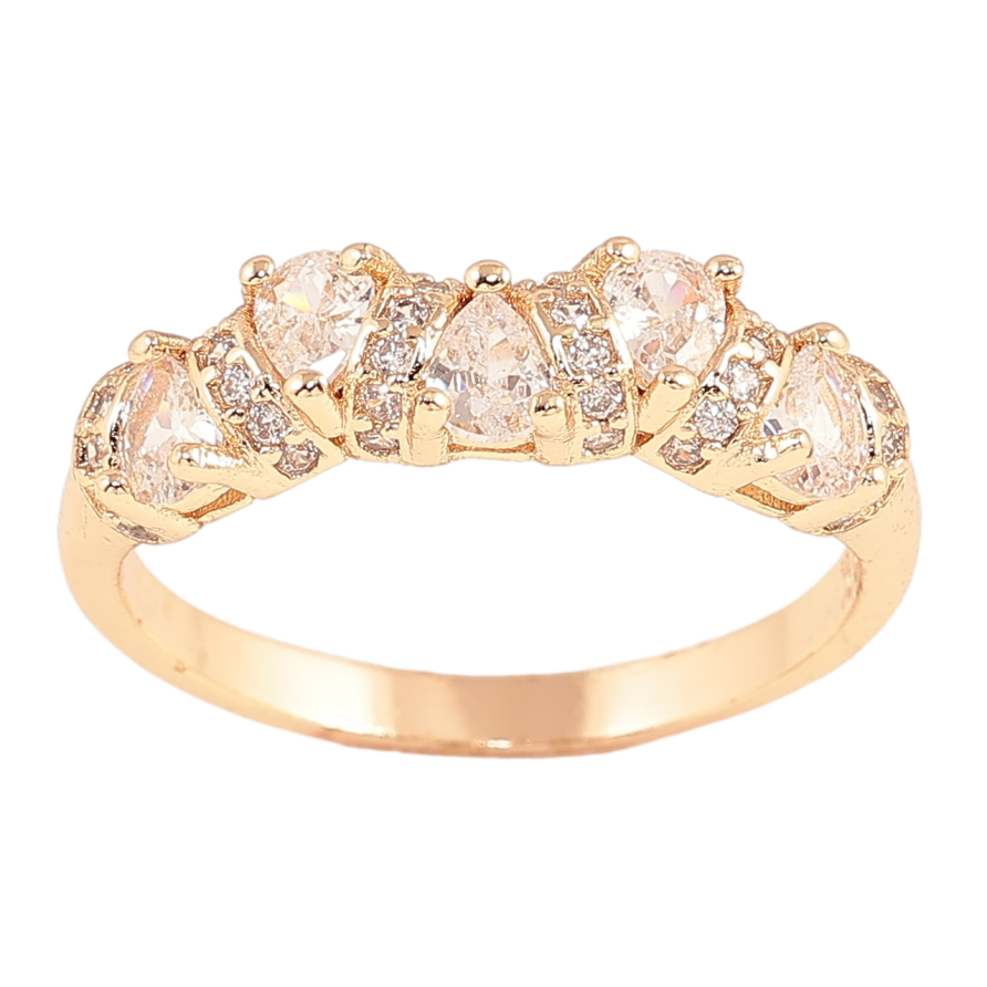 Кольцо Xuping M&L Цвет 18К Узор с кристаллами фото №1