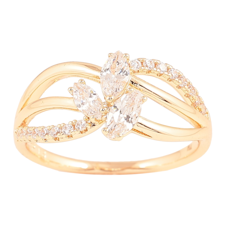 Кольцо Xuping M&L Цвет 18К Узор с кристаллами фото №23