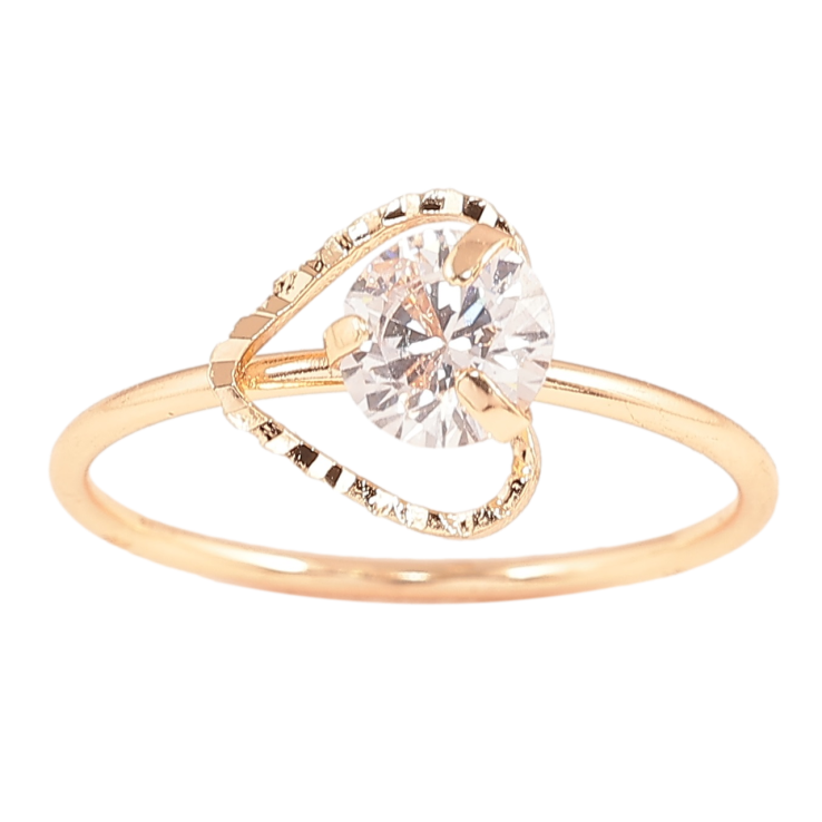 Кольцо Xuping M&L Цвет 18К Сердечко с кристаллом фото №24