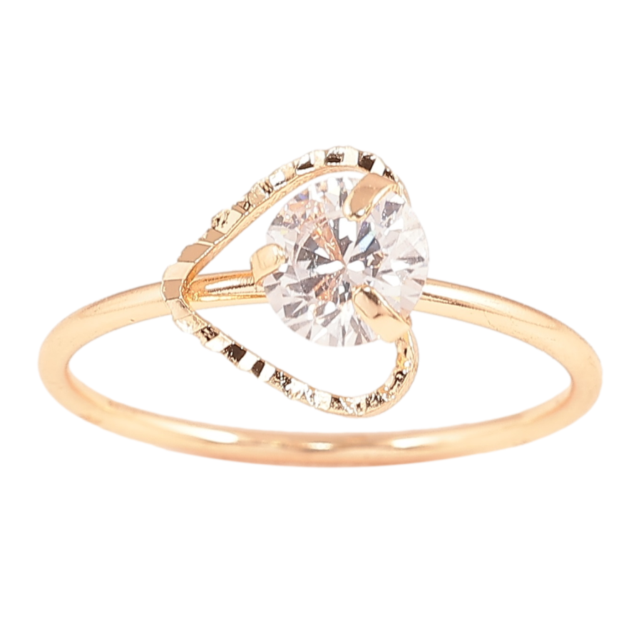 Каблучка Xuping M&L Колір 18К «Сердечко з кристалом» фото №1