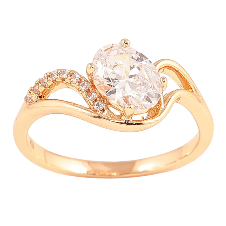 Каблучка Xuping M&L Колір 18К «Візерунок з кристалами» фото №2