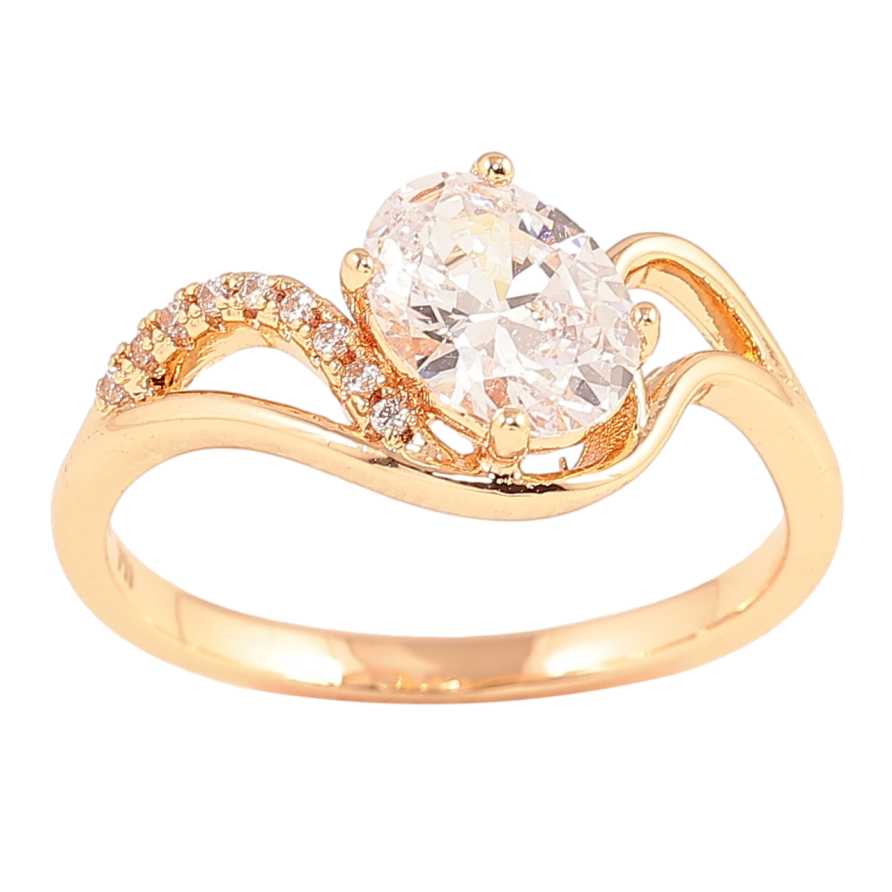 Каблучка Xuping M&L Колір 18К «Візерунок з кристалами» фото №1