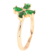 Каблучка Xuping M&L Колір 18К «Квітка з зелених кристалів» фото №2