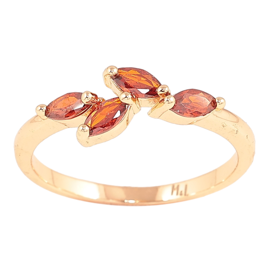 Каблучка Xuping M&L Колір 18К «Візерунок з червоних кристалів» фото №1