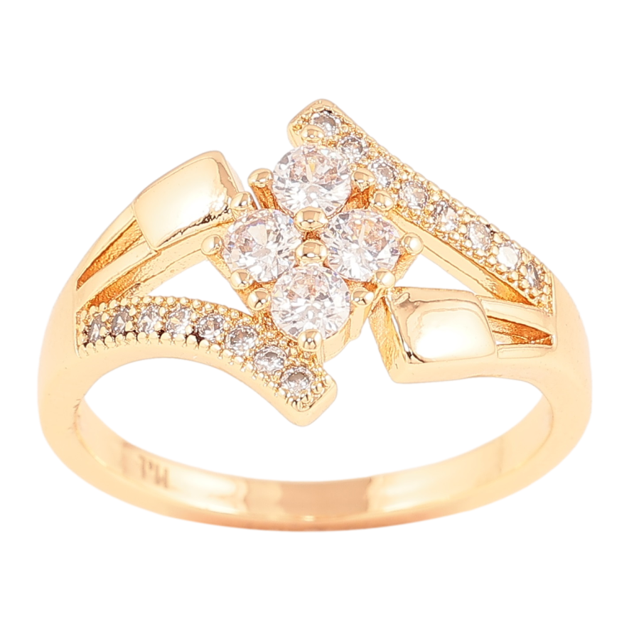 Каблучка Xuping M&L Колір 18К «Декоративний візерунок з кристалами» фото №1