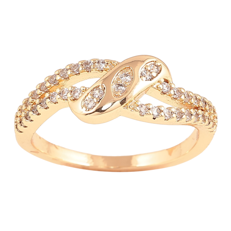 Каблучка Xuping M&L Колір 18К «Декоративний візерунок з кристалами» фото №1