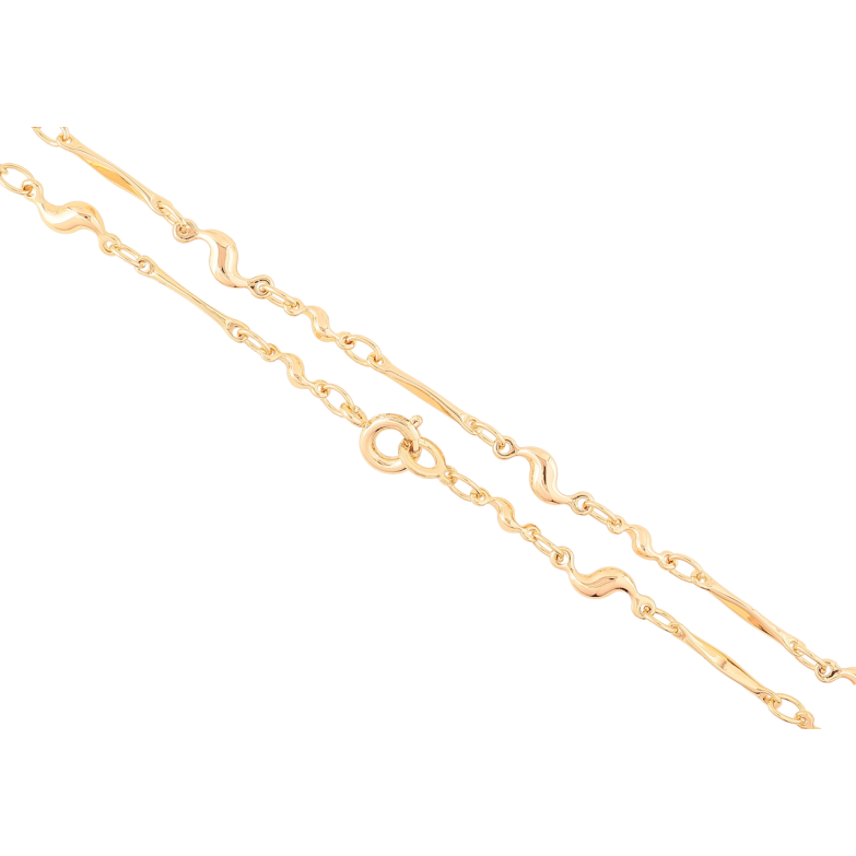 Ланцюжок Xuping M&L Колір 18К «Плетіння Фантазійне» довжина 44см х 1-4мм фото №11