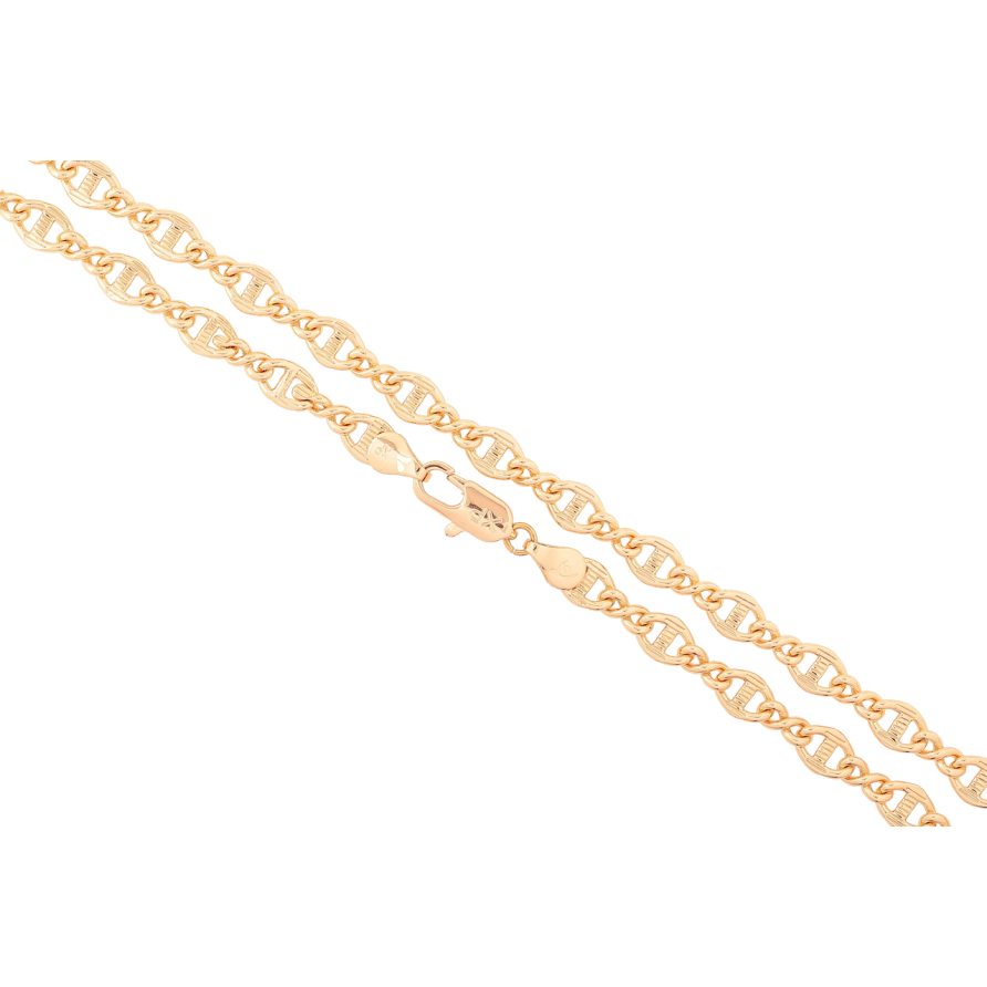 Ланцюжок Xuping M&L Колір 18К «Плетіння Фантазійне» довжина 45см х 6мм фото №1