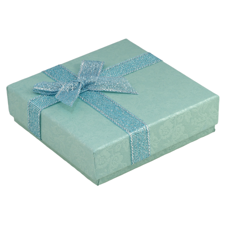Подарункова коробка бірюзова з бантом Універсальна (Каблучка, Кулон, Сережки) Розмір 9х9см, h = 2.5см ціна за 1 шт. фото №13 Подарункова коробка бірюзова з бантом Універсальна (Каблучка, Кулон, Сережки) Розмір 9х9см, h = 2.5см ціна за 1 шт. фото №13