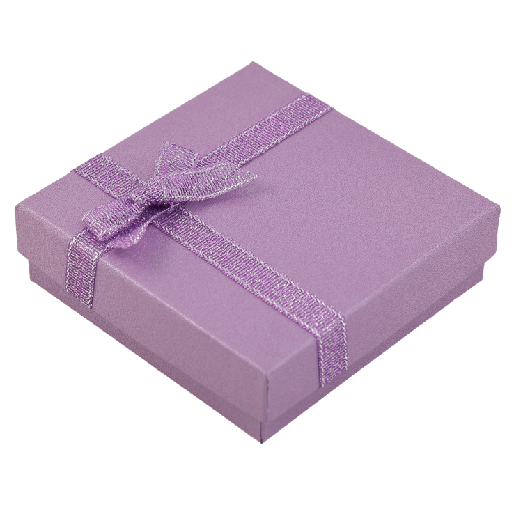 Подарункова коробка бузкова з бантом Універсальна (Каблучка, Кулон, Сережки) Розмір 9х9см, h = 2.5см ціна за 1 шт. фото №12 Подарункова коробка бузкова з бантом Універсальна (Каблучка, Кулон, Сережки) Розмір 9х9см, h = 2.5см ціна за 1 шт. фото №12